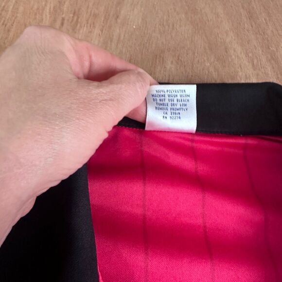 SCORE Referee Shirt Men’s Large Red Black Pinstripe Short Sleeve - Picture 4 of 4